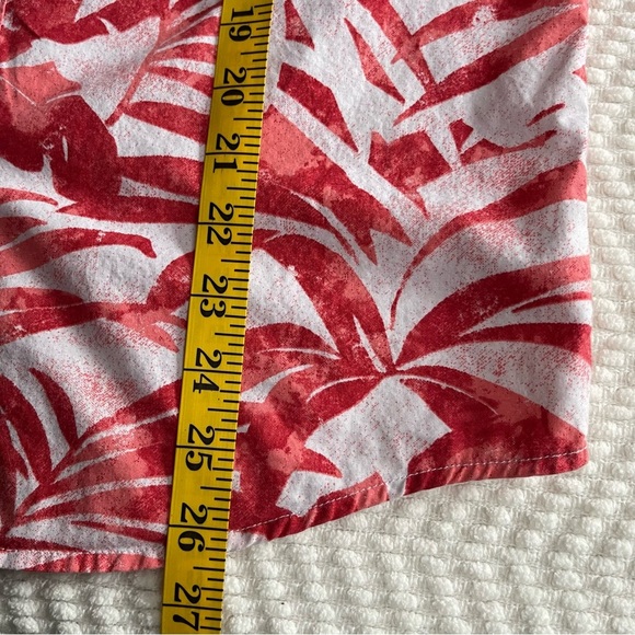 American Eagle Shirt Men XS Red Button Down/Up Hawaiian Beach Aloha Palms - Picture 5 of 7